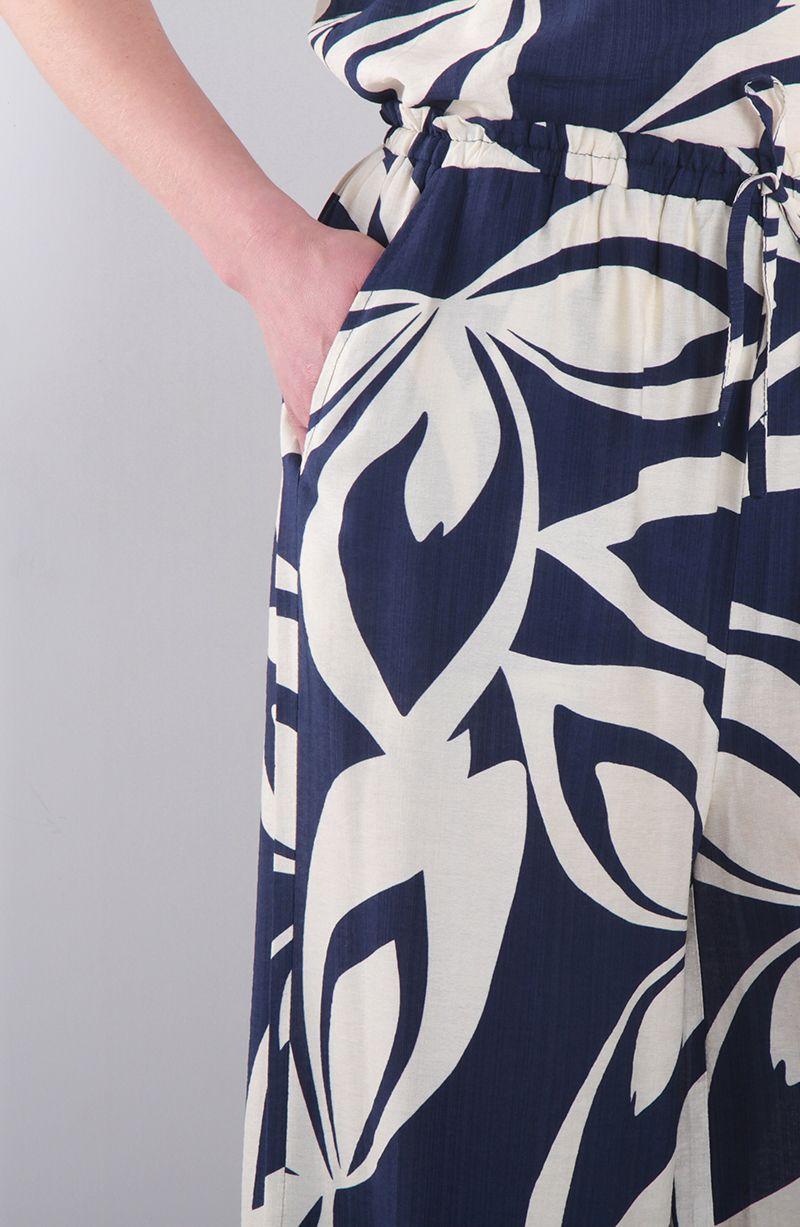 Pantalon Estampado Wide Leg Tiro Alto Pretina Media Elasticada-6