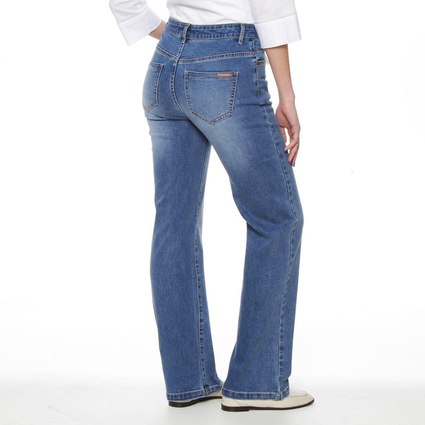 Jeans Recto Tiro  Alto Pretina Basica 1 Boton-5