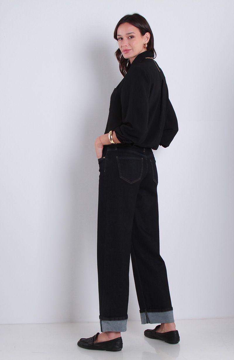 Blusa Manga Larga Solida Con Cintura Ajustable Y Bolsillos-6