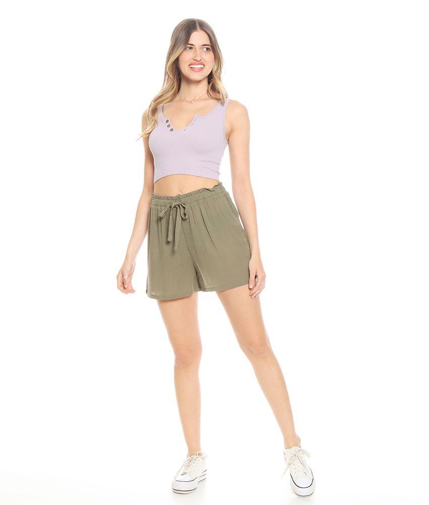 Short Pretina Elasticada Con Pabilo Ajustable-5