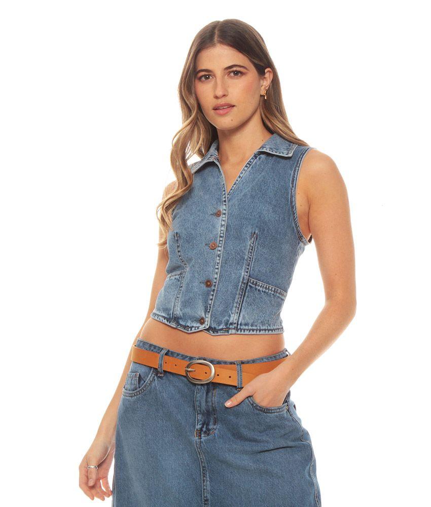 Chaqueta Vest Denim Upcycle-2
