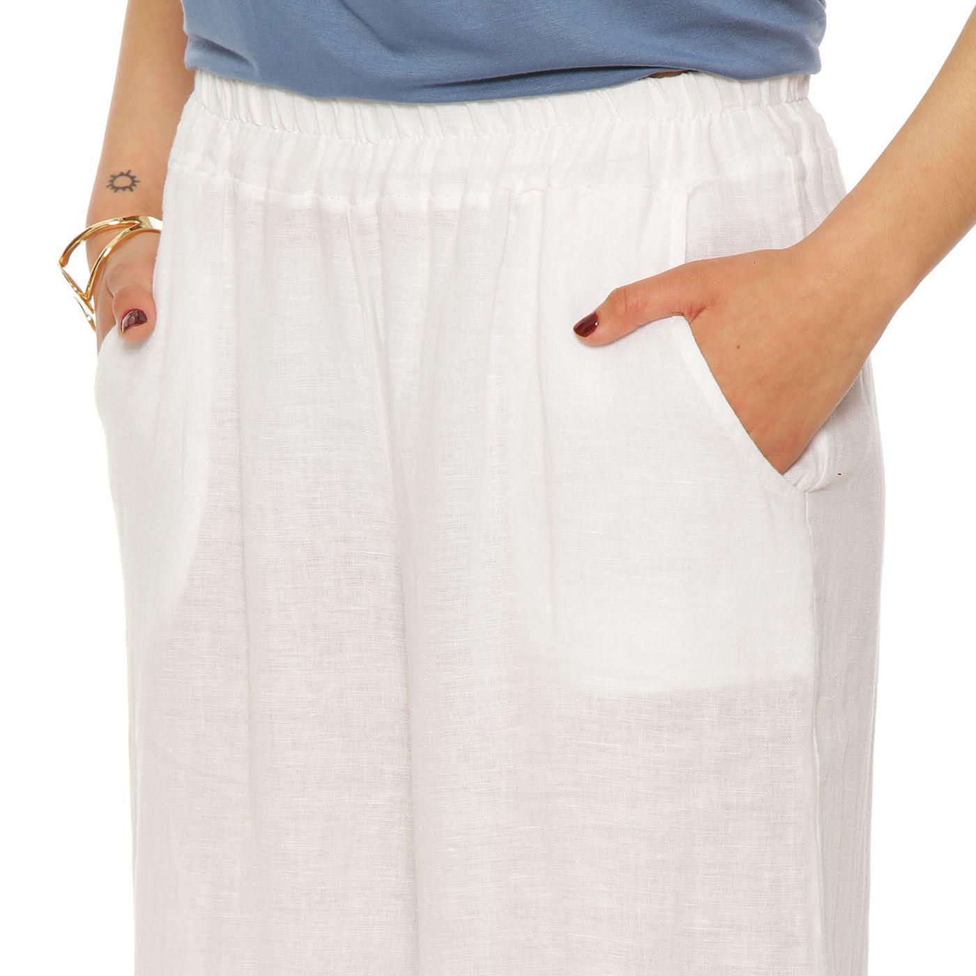 Pantalon Lino Basta Con  Amarras Pretina Elasticada-2