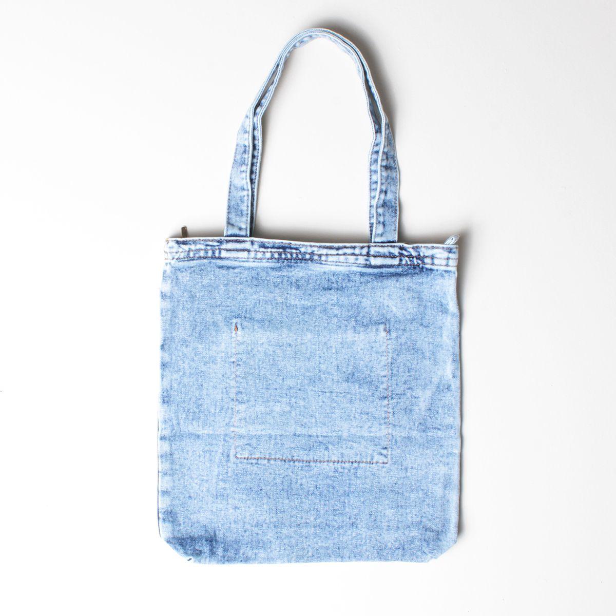 Bolso Denim Con Bolsillo-1