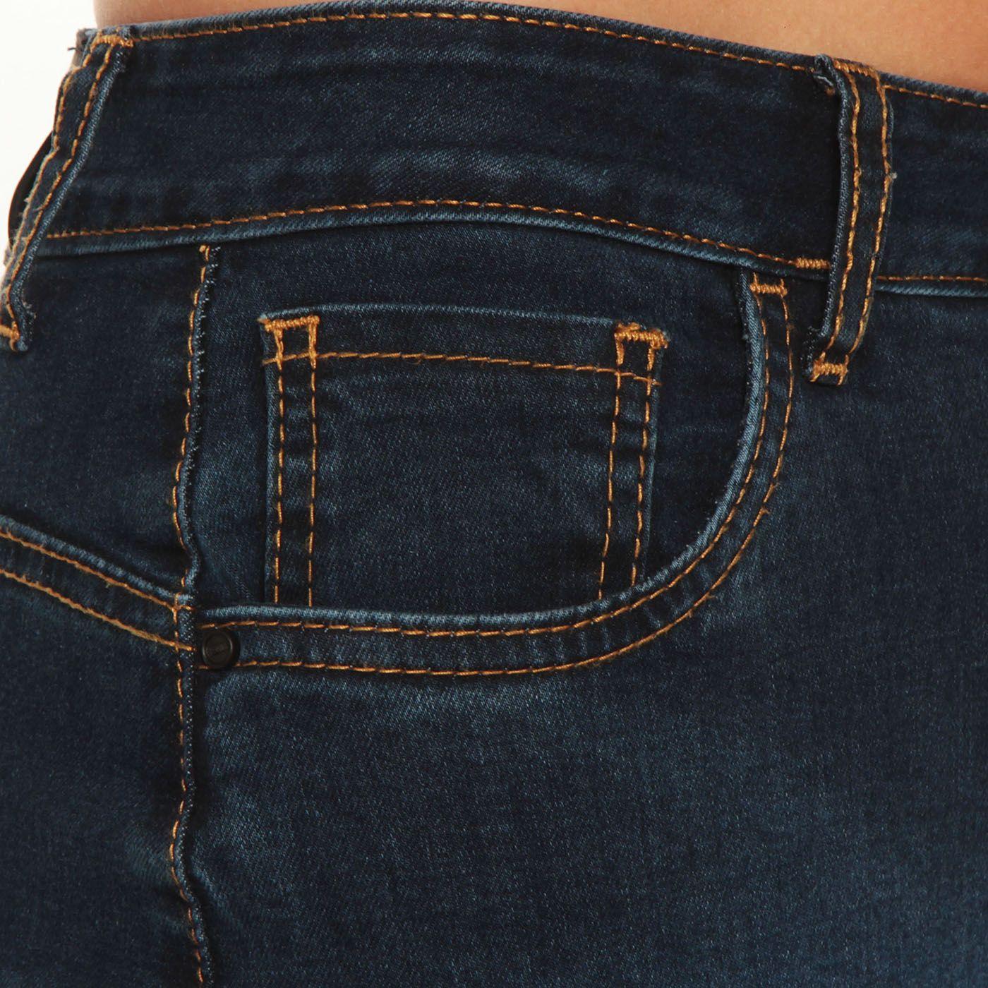 Jeans Flare Tiro Alto   Pretina Basica 1 Boton-8