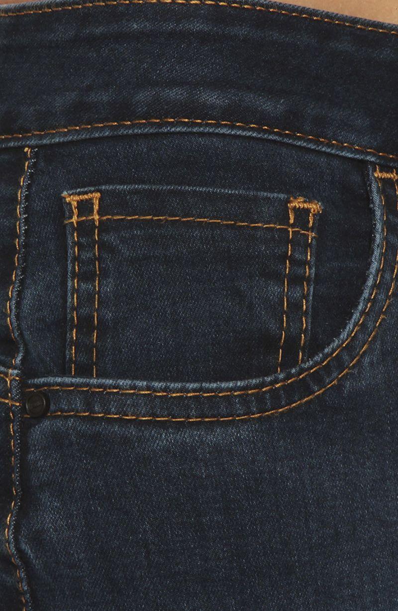 Jeans Flare Tiro Alto   Pretina Basica 1 Boton-7