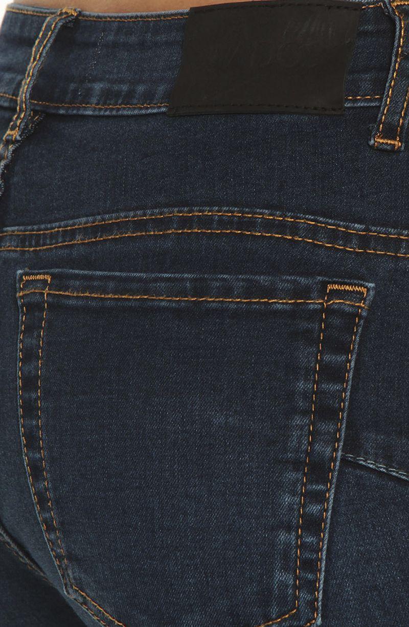 Jeans Flare Tiro Alto   Pretina Basica 1 Boton-8