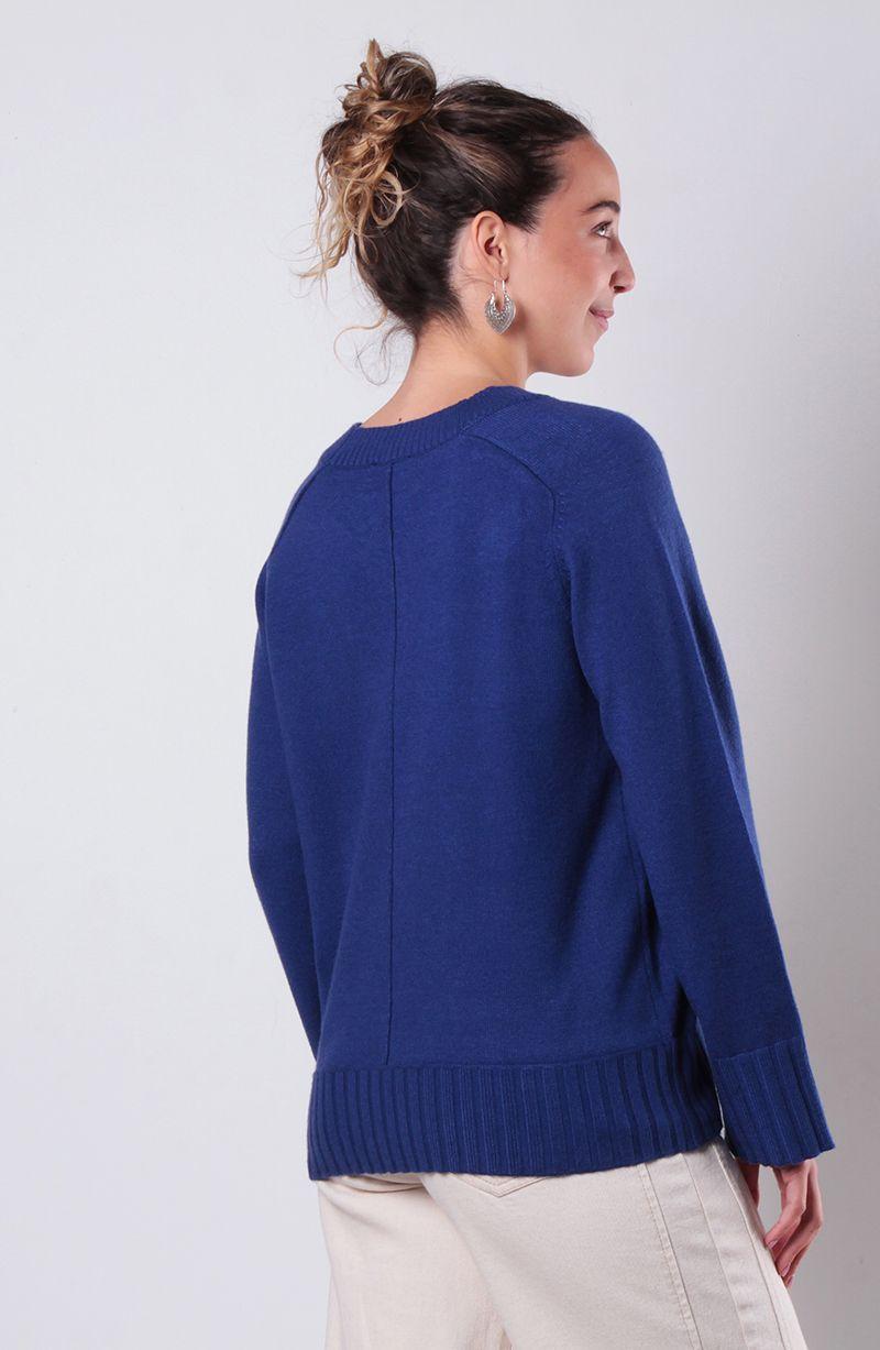 Sweater Manga Larga Escote Redondo Con Textura-2