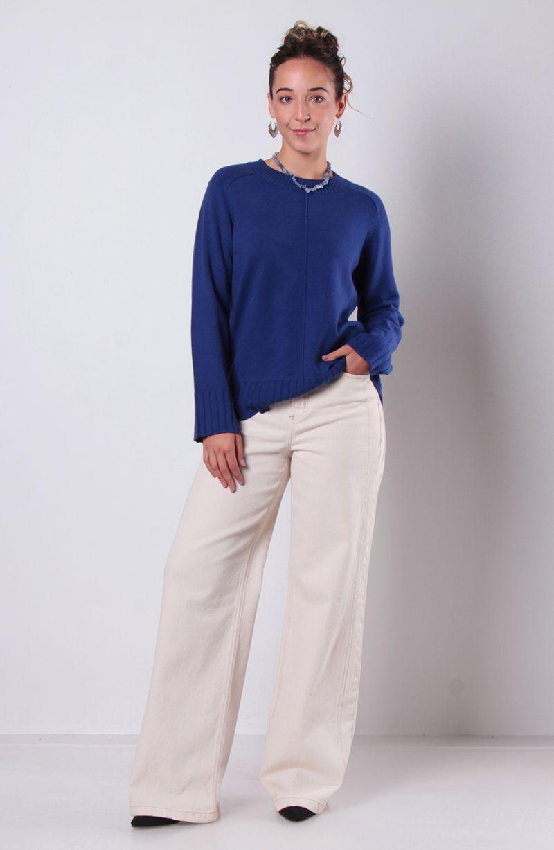 Sweater Manga Larga Escote Redondo Con Textura-3