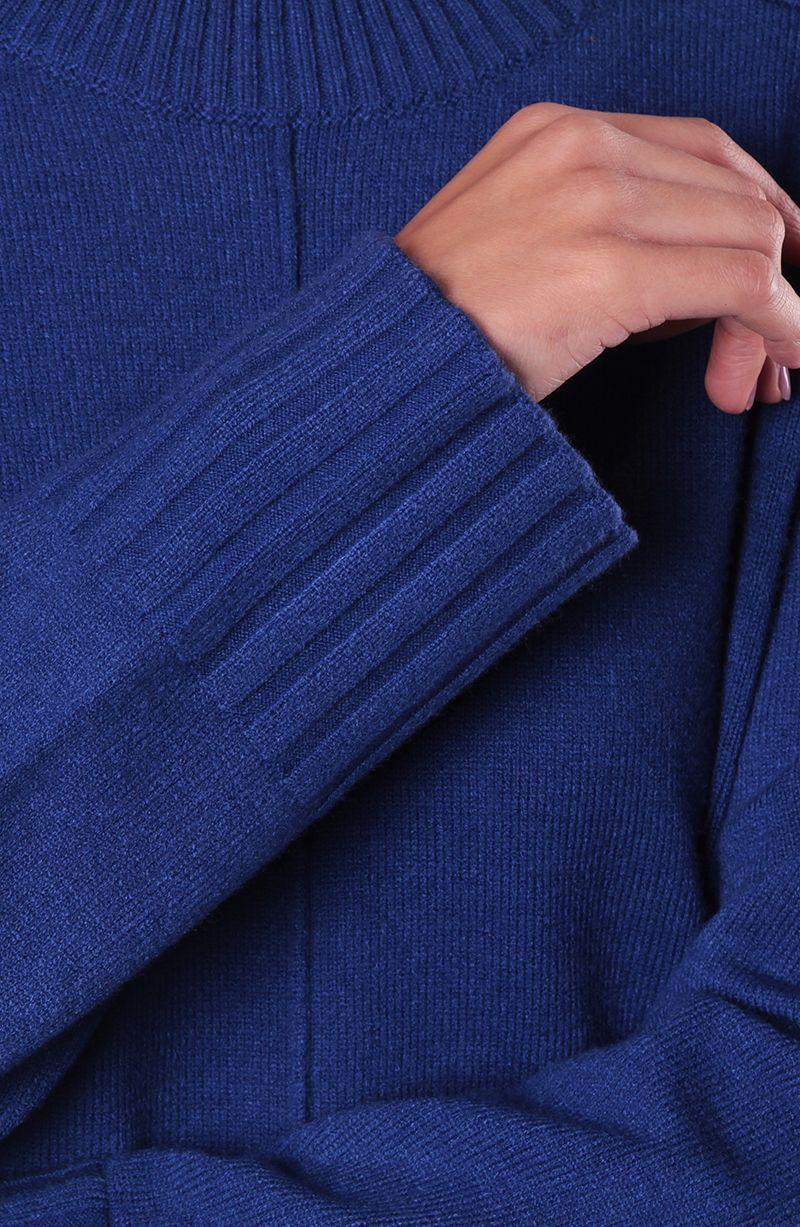 Sweater Manga Larga Escote Redondo Con Textura-4