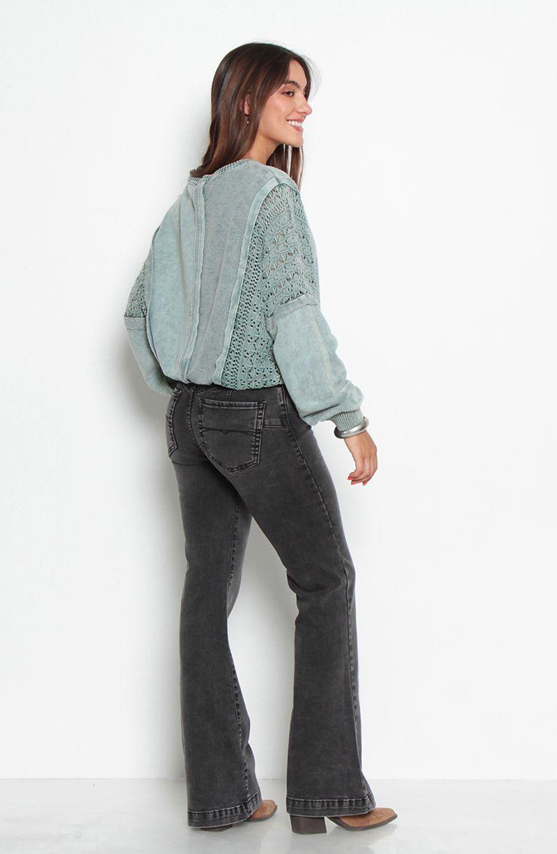 Sweater Manga Larga Solido Con Aplicacion-6