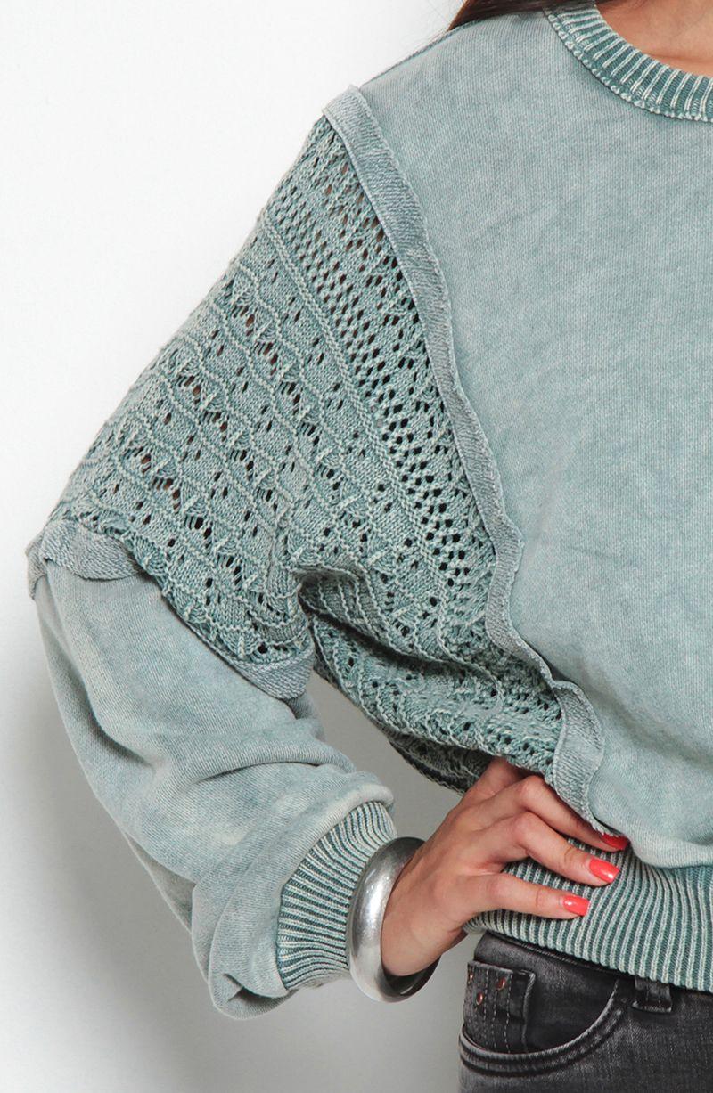 Sweater Manga Larga Solido Con Aplicacion-4