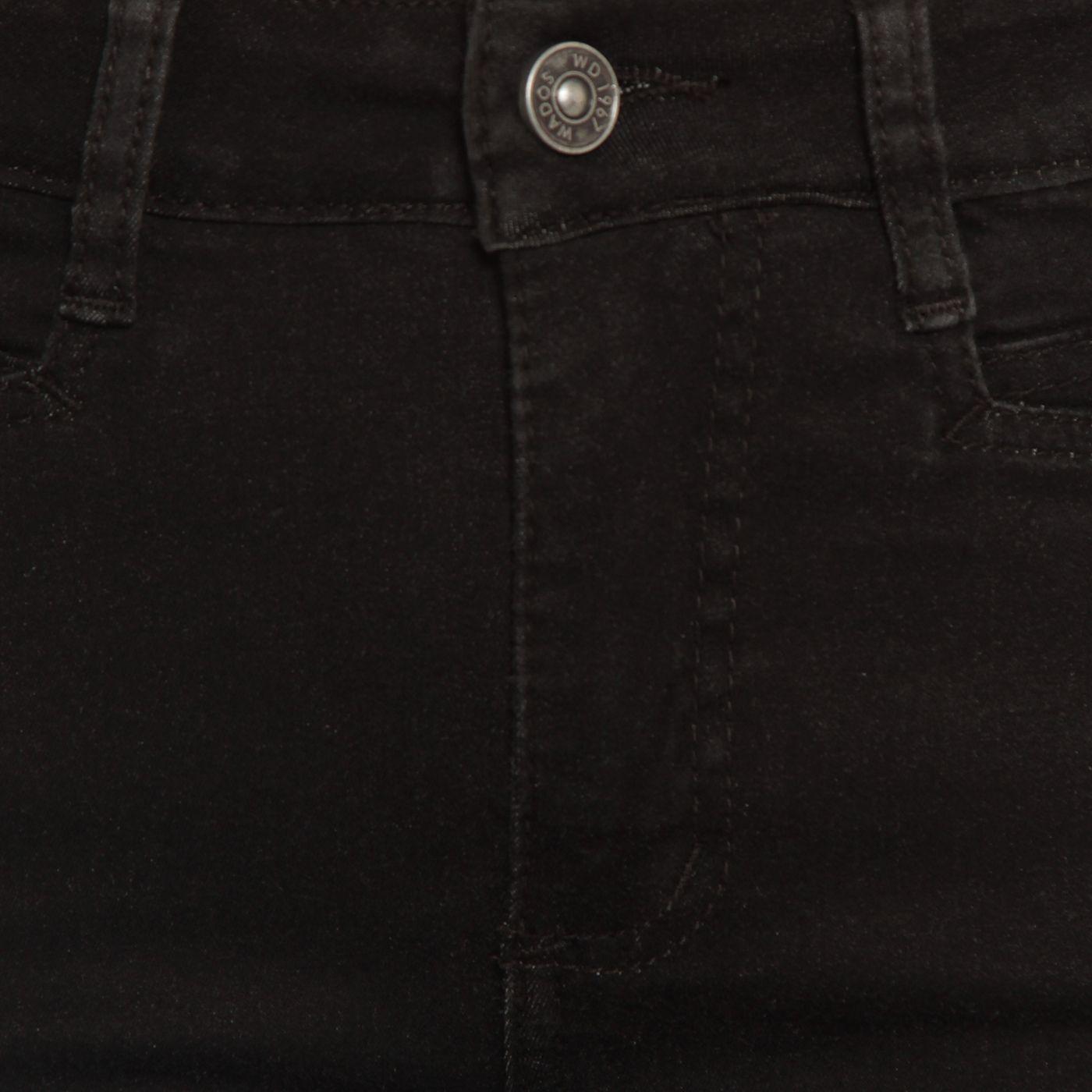 Jeans Tiro Alto Basico Pretina Un Boton Recto-4