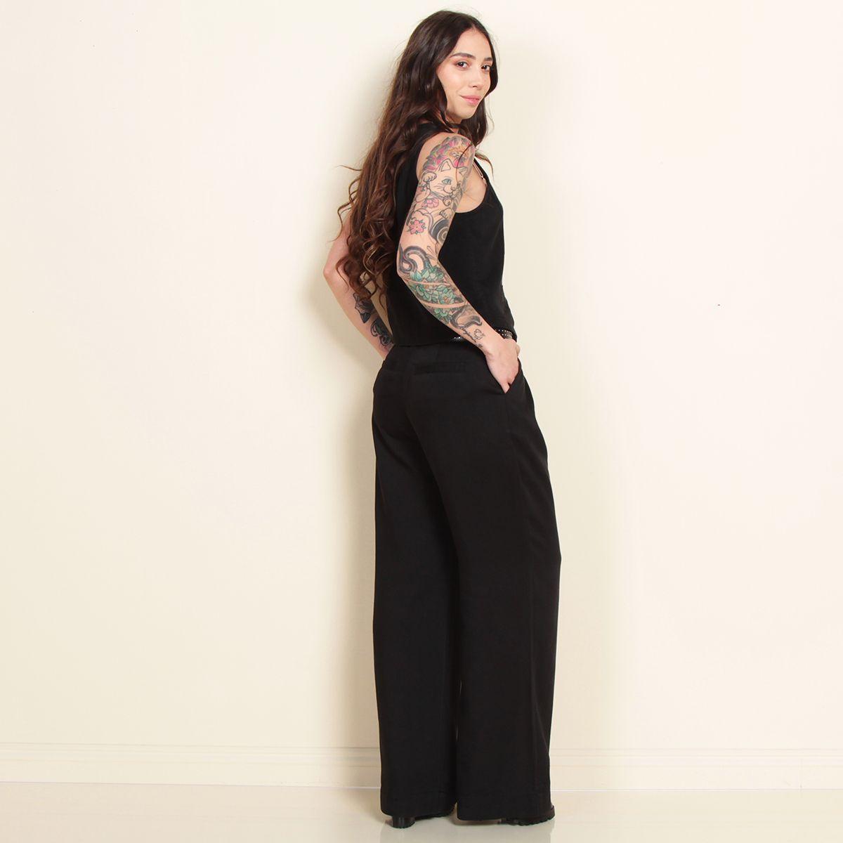 Vest Sin Manga Denim Abotonado En Delanteroq-2