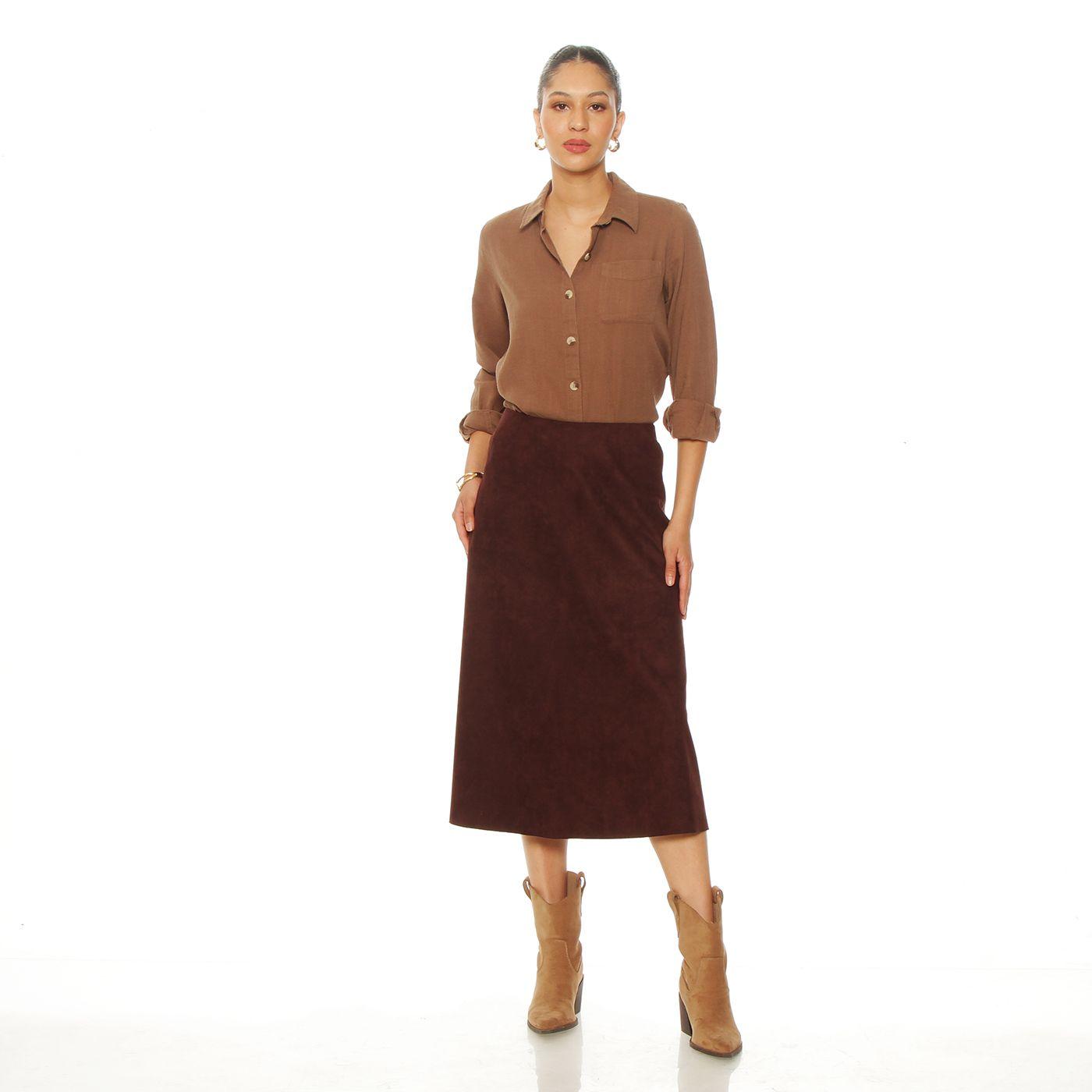 Falda Suede A La Cintura-2