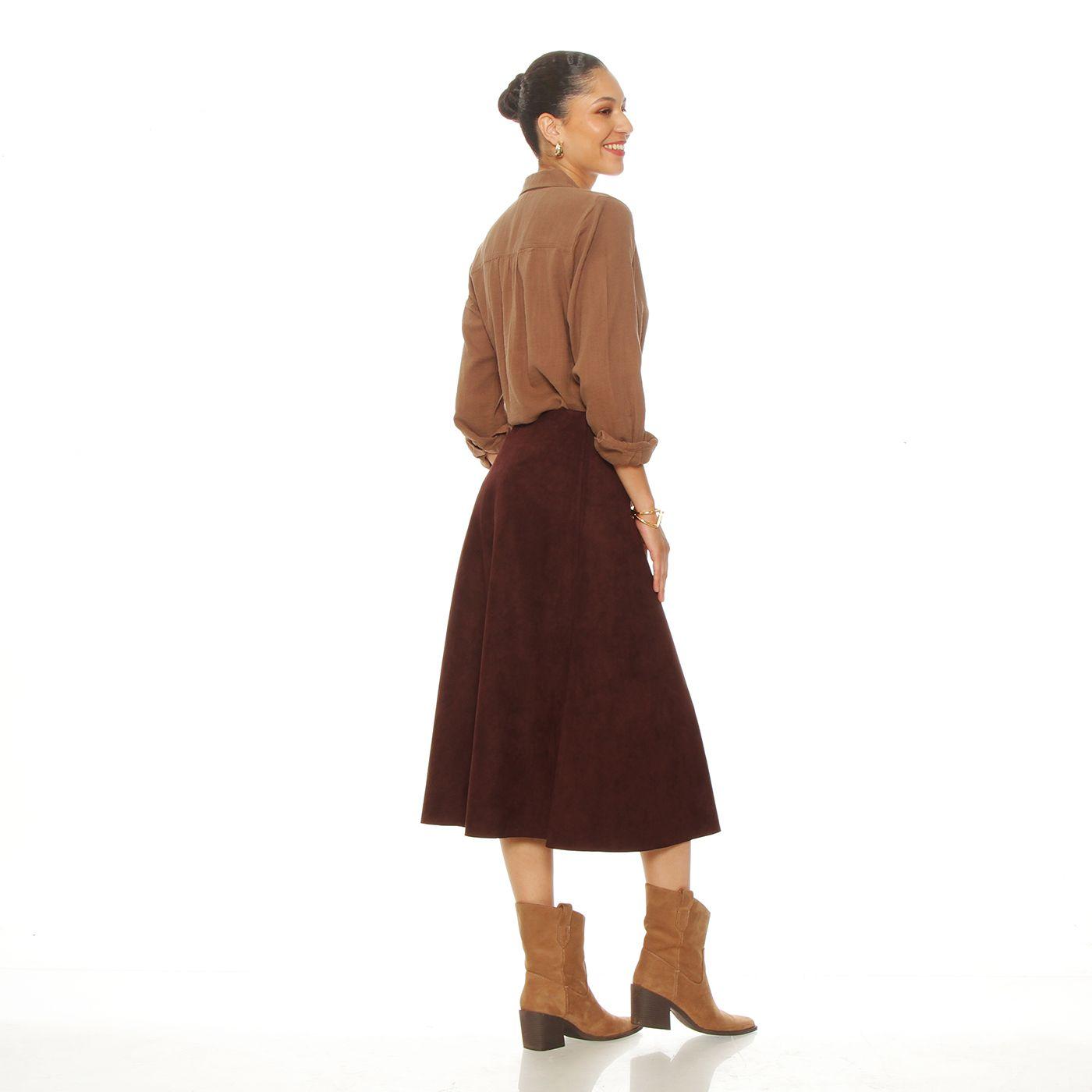 Falda Suede A La Cintura-4