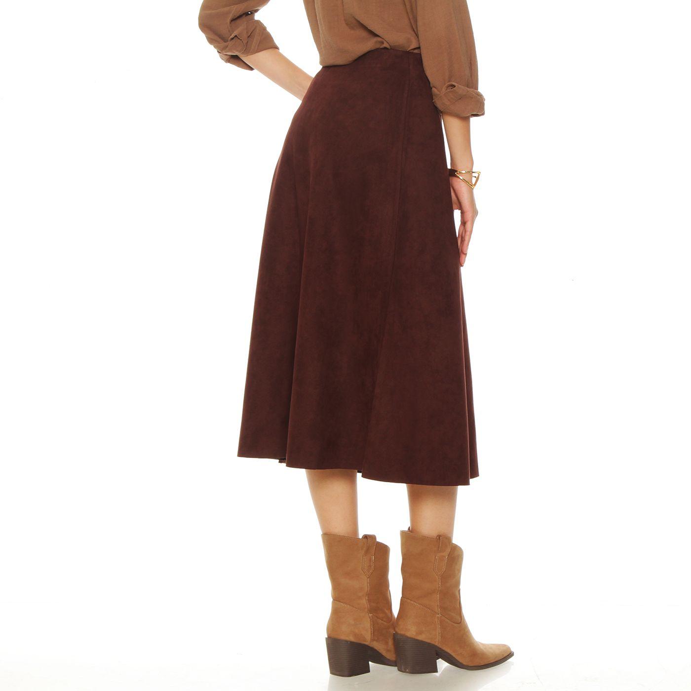 Falda Suede A La Cintura-5