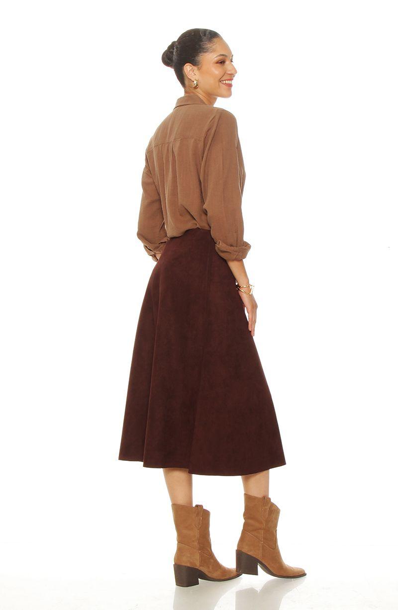 Falda Suede A La Cintura-5