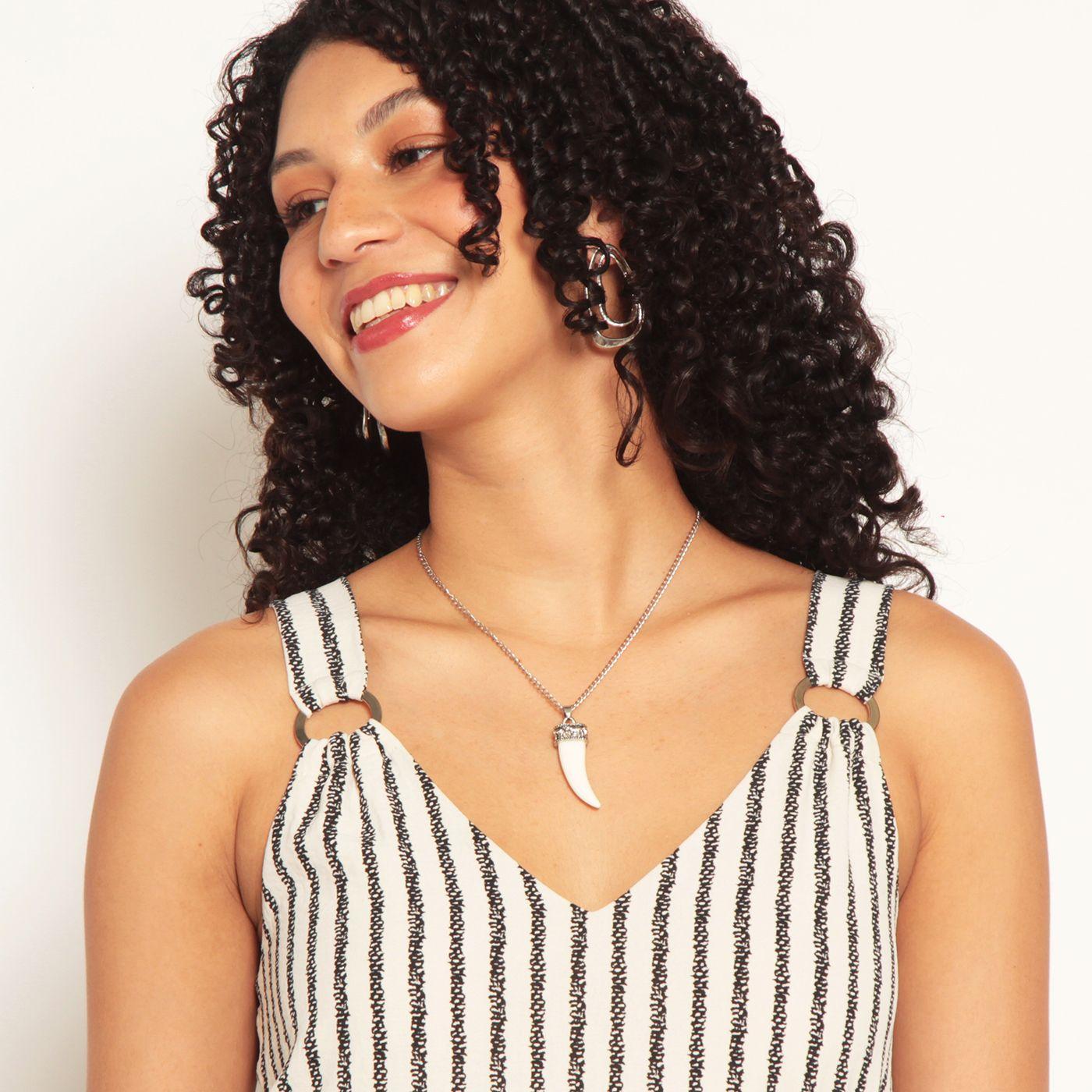 Enterito Sin Manga Listado Con Lazo En Cintura Y Escote V-4