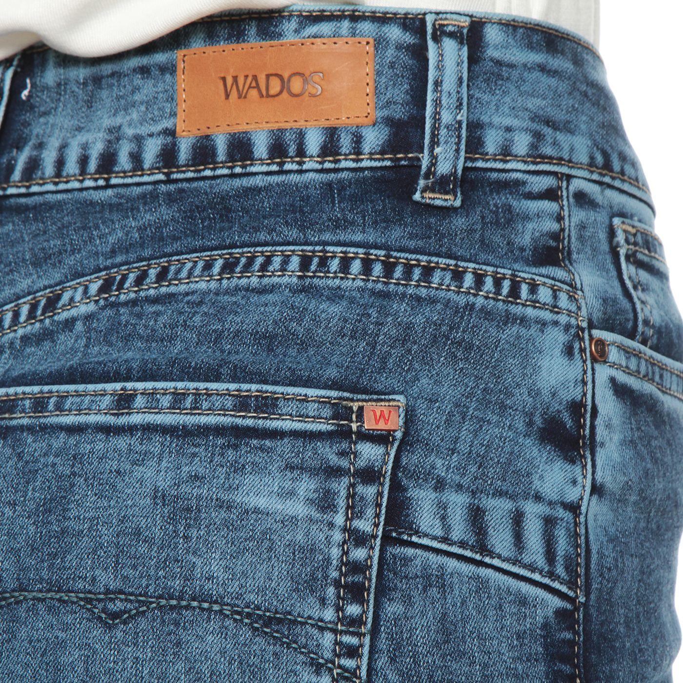 Jeans Wide Leg Tiro Alto Pretina Basica 1 Boton Push Up-8