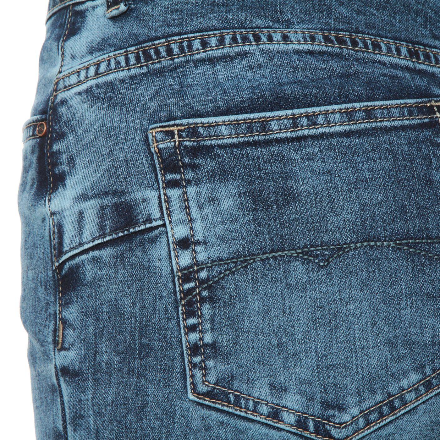 Jeans Wide Leg Tiro Alto Pretina Basica 1 Boton Push Up-9
