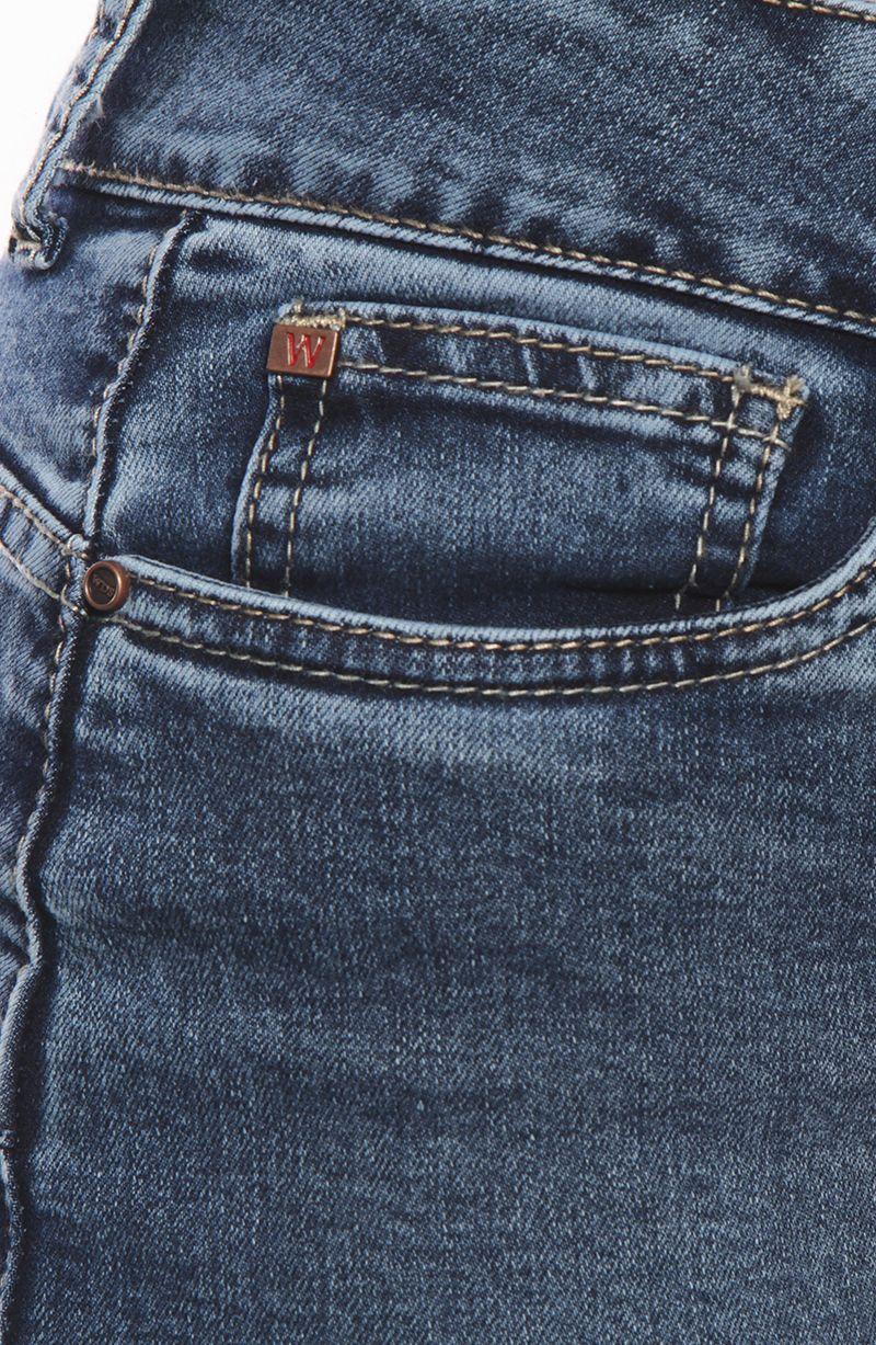 Jeans Wide Leg Tiro Alto Pretina Basica 1 Boton Push Up-2