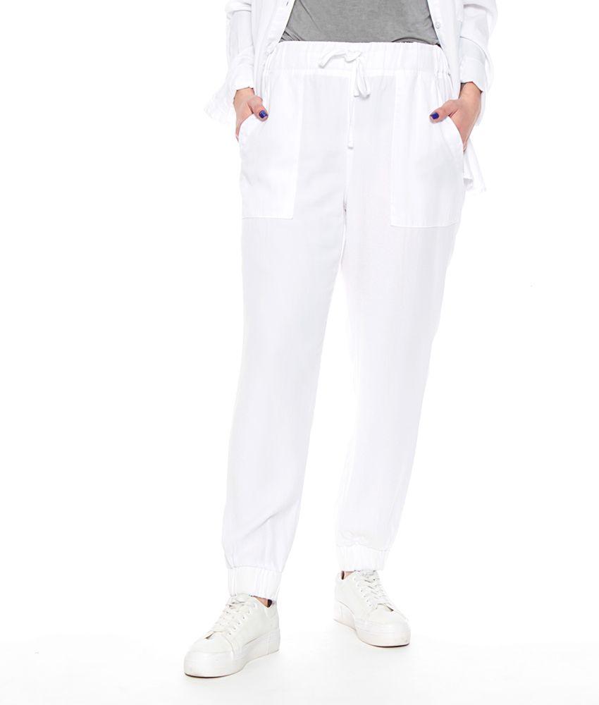 Pantalon Cargo Lyocell Con Cintura Elasticada-0