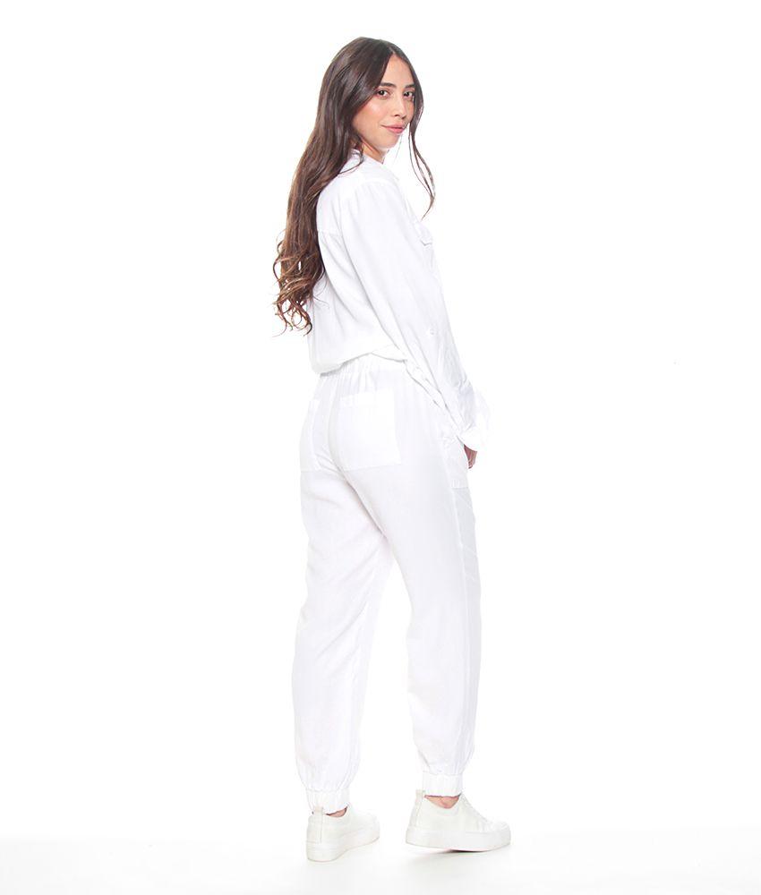 Pantalon Cargo Lyocell Con Cintura Elasticada-5