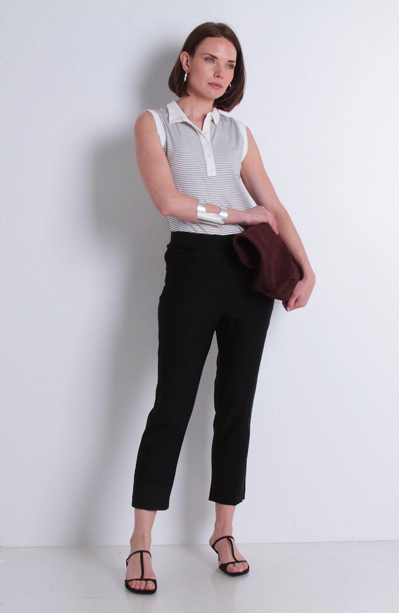 Pantalon Crop Tiro Alto Pretina Media Elasticada-2