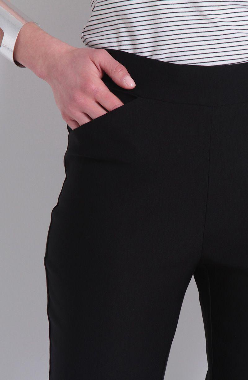 Pantalon Crop Tiro Alto Pretina Media Elasticada-4