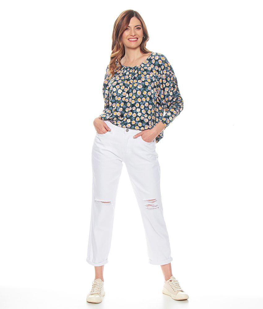 Polera Manga Larga Estampada Escote Redondo-4