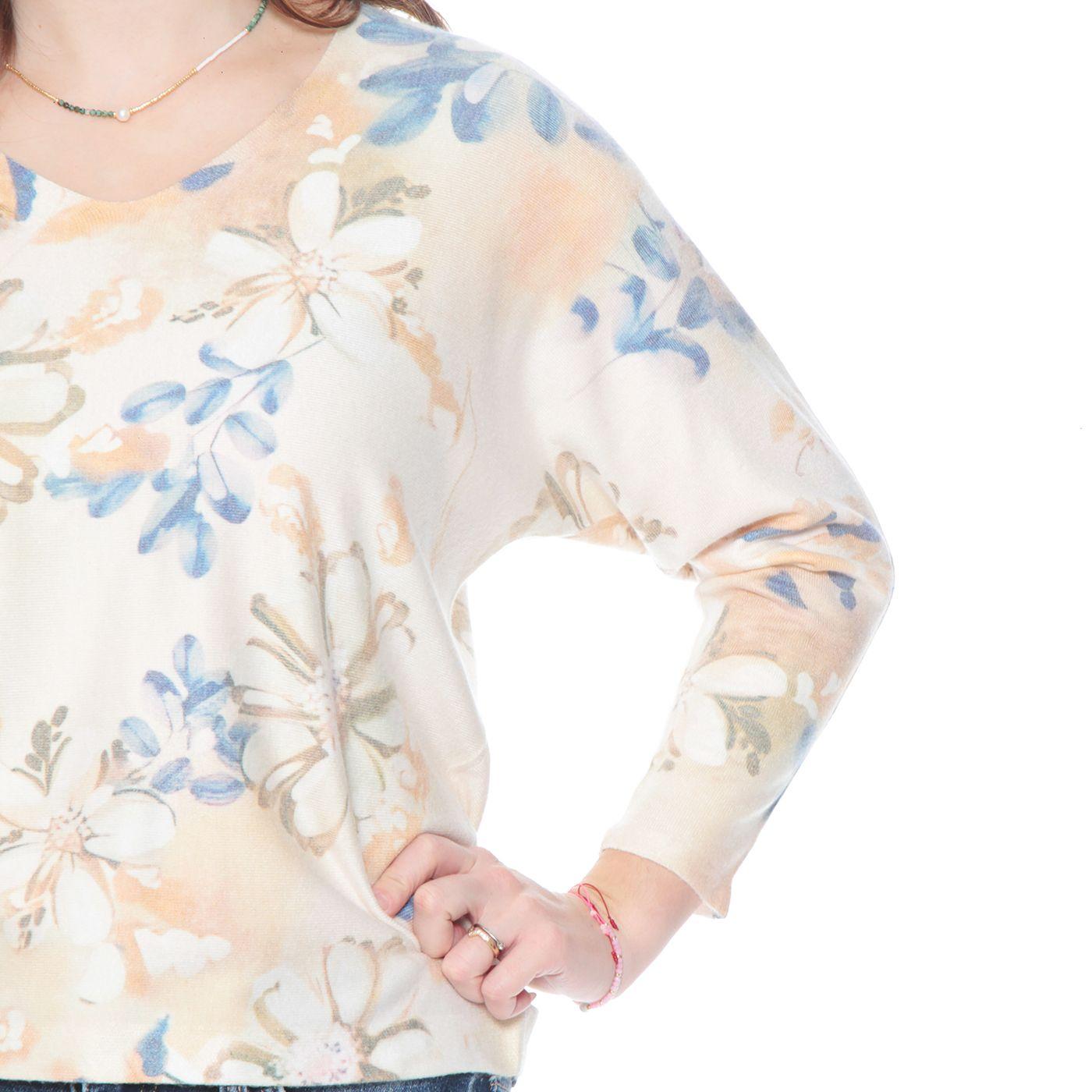 Sweater Sublimado Manga 3/4 Escote V-2