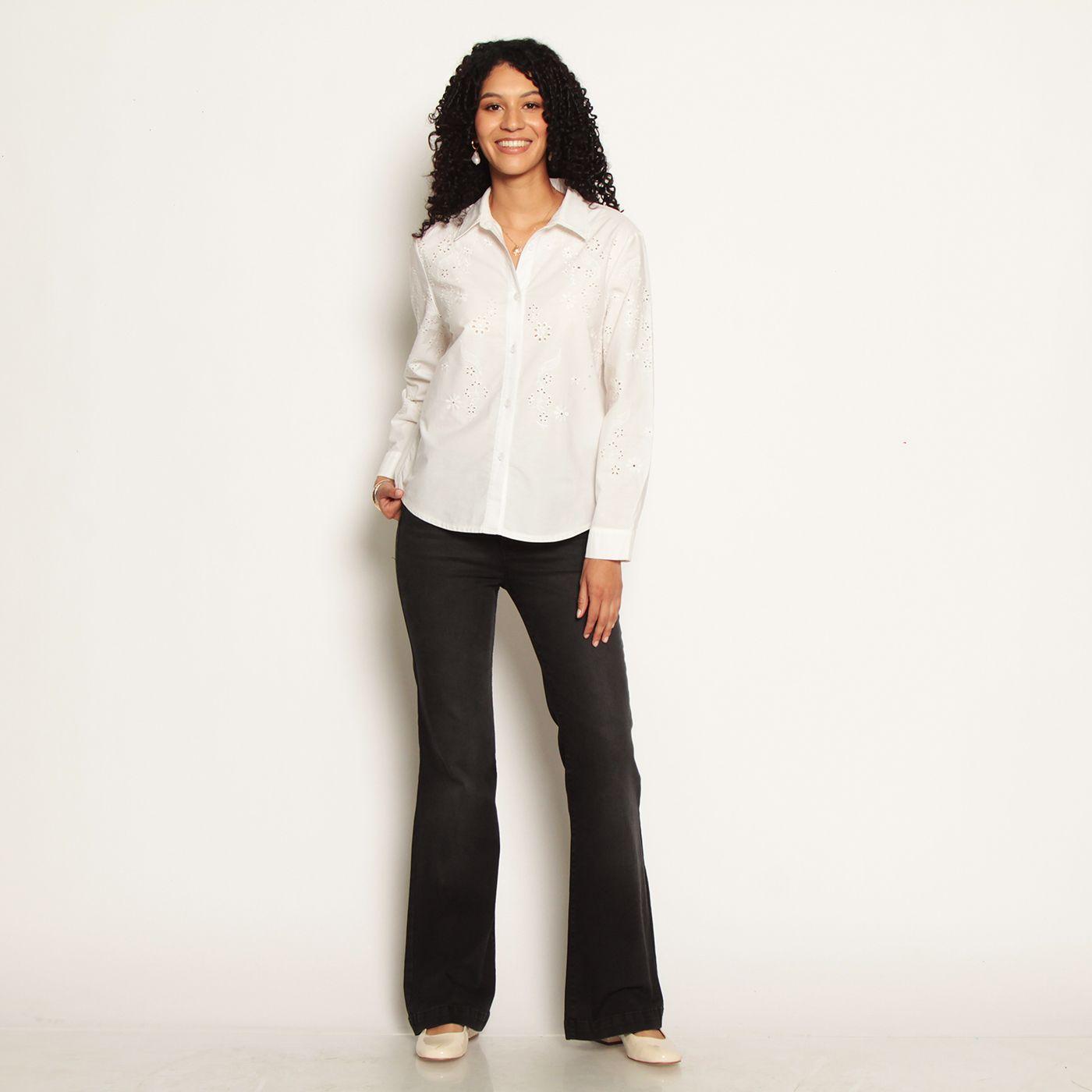 Blusa Manga Larga Con Brodery En Delantero-3