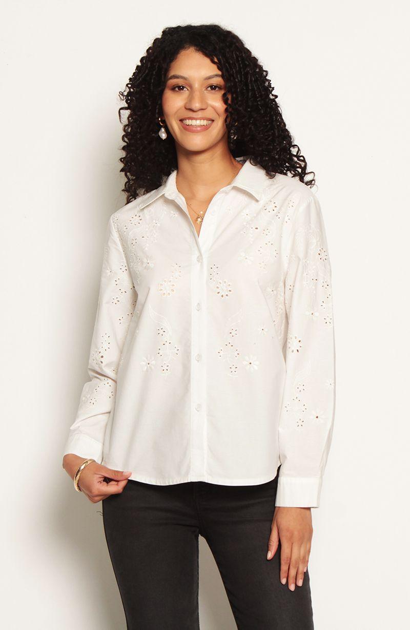 Blusa Manga Larga Con Brodery En Delantero-3