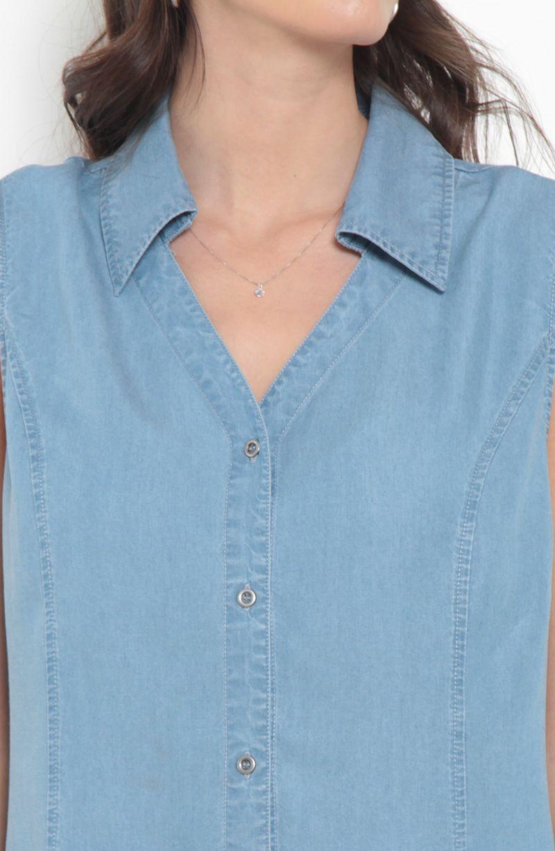 Conjunto Lyocell Blusa Sin Manga Y Pantalon-2