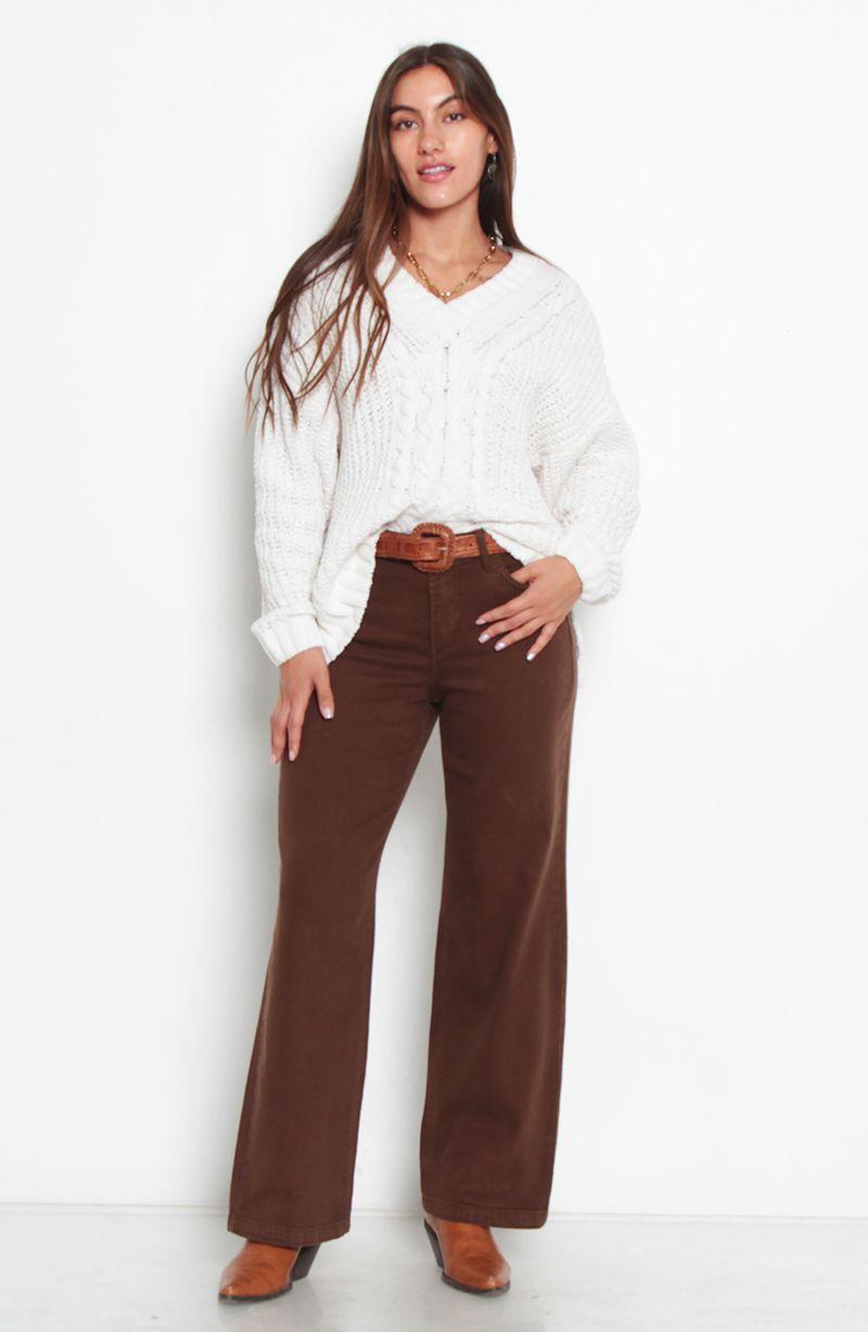 Jeans Recto Tiro Alto  Pretina Basica Un Boton-6