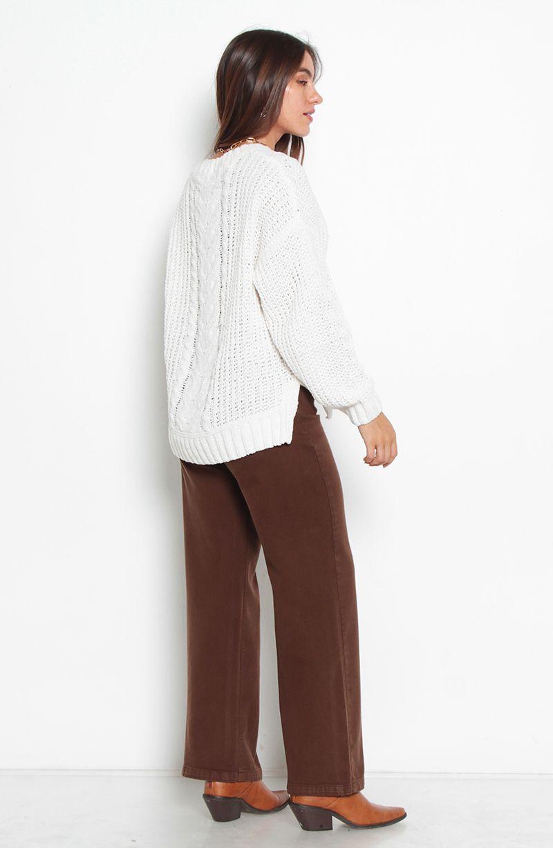 Jeans Recto Tiro Alto  Pretina Basica Un Boton-7