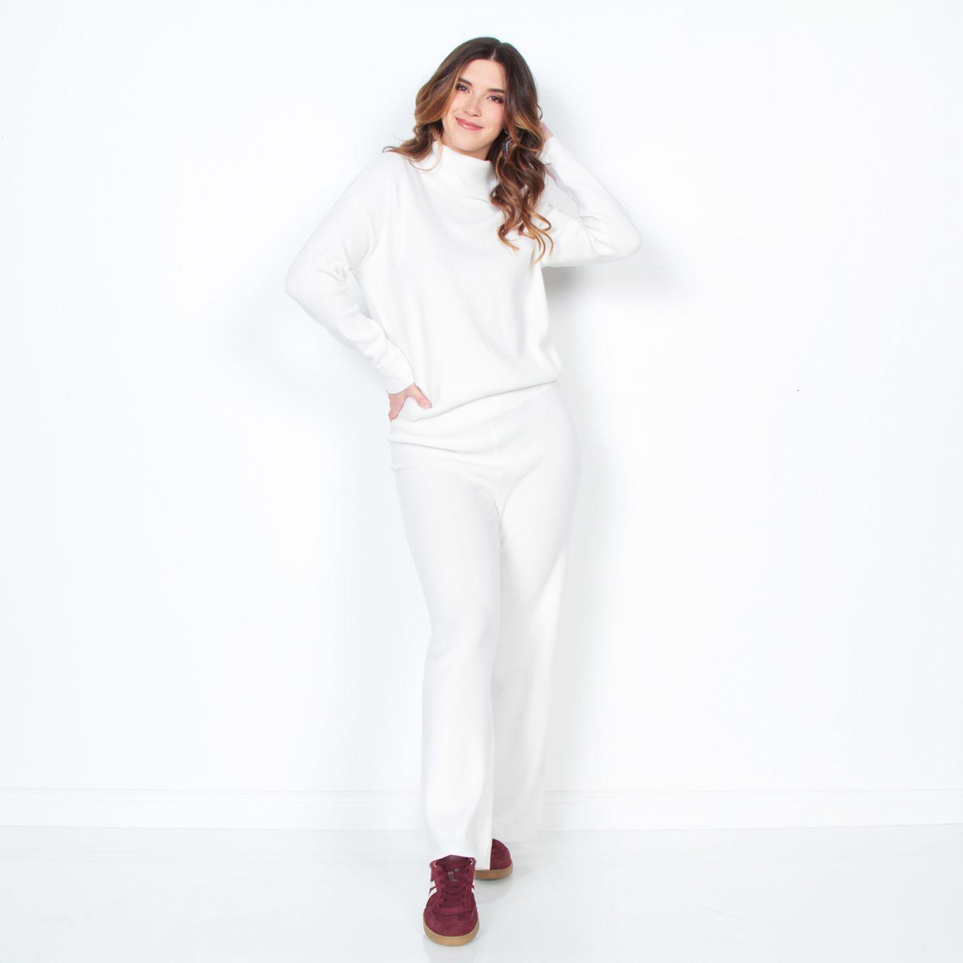Pantalon Tiro Alto Wide Leg Pretina Elasticada-4