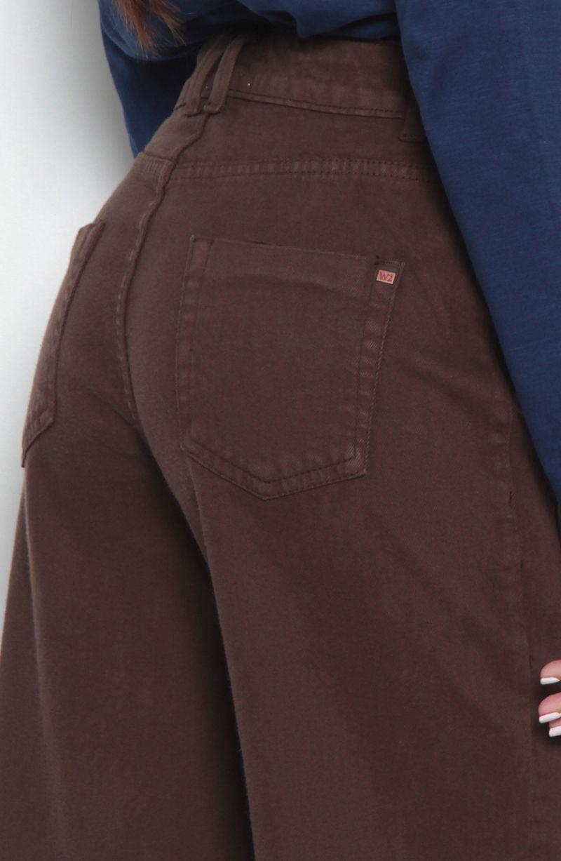 Jeans Wide Tiro Medio Pretina   Un Boton-1