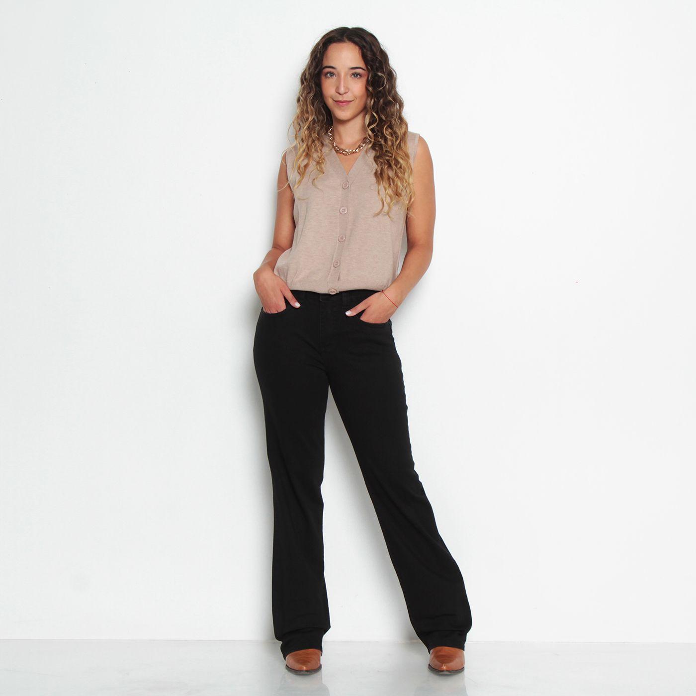 Jeans Recto Push In Push   Pretina Tiro Alto Un Boton-7