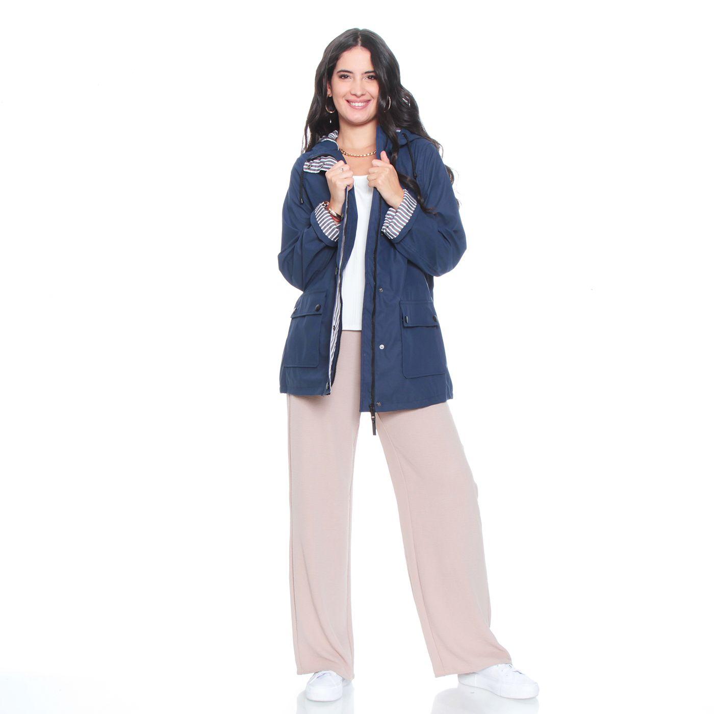 Chaqueta Impermeable Con Capucha Y Bolsillos-8