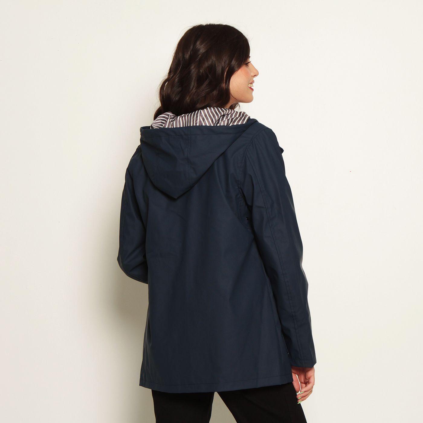 Chaqueta Impermeable Con Capucha Y Bolsillos-5