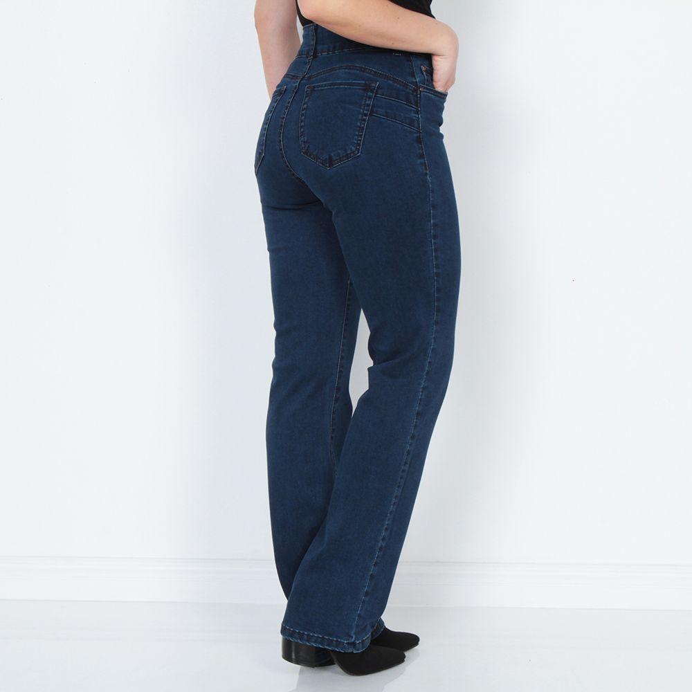 Jeans Slim Tiro Alto Push Up Pretina Media-1