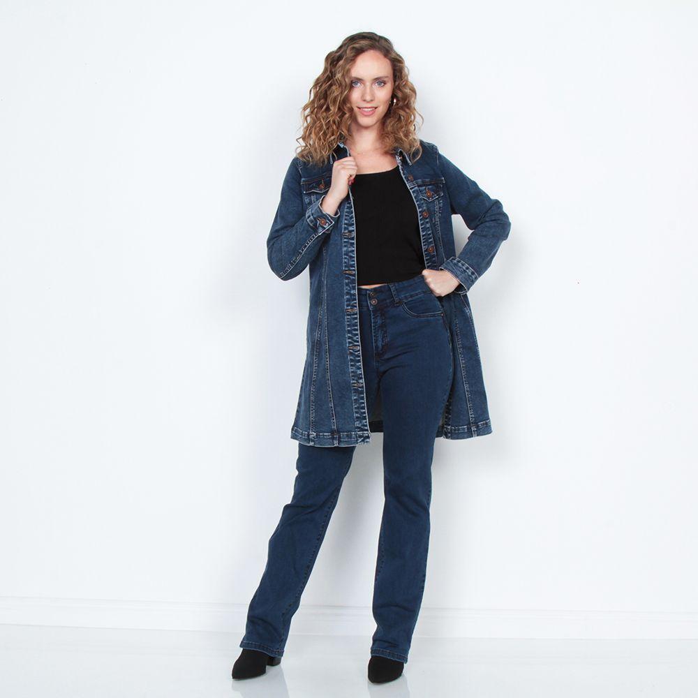 Jeans Slim Tiro Alto Push Up Pretina Media-5