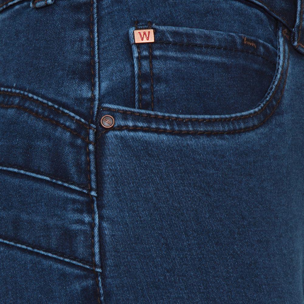 Jeans Slim Tiro Alto Push Up Pretina Media-9