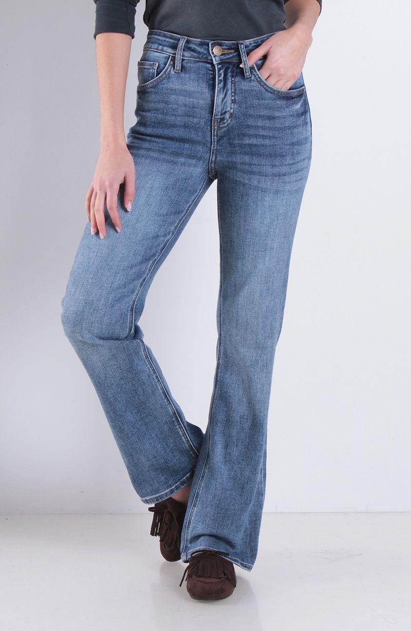 Jeans Recto Tiro Alto Pretina 1 Basica Boton-1