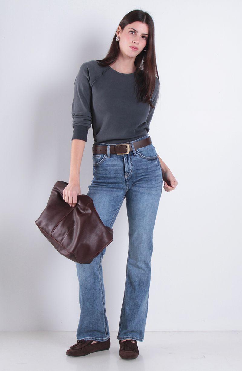 Jeans Recto Tiro Alto Pretina 1 Basica Boton-4