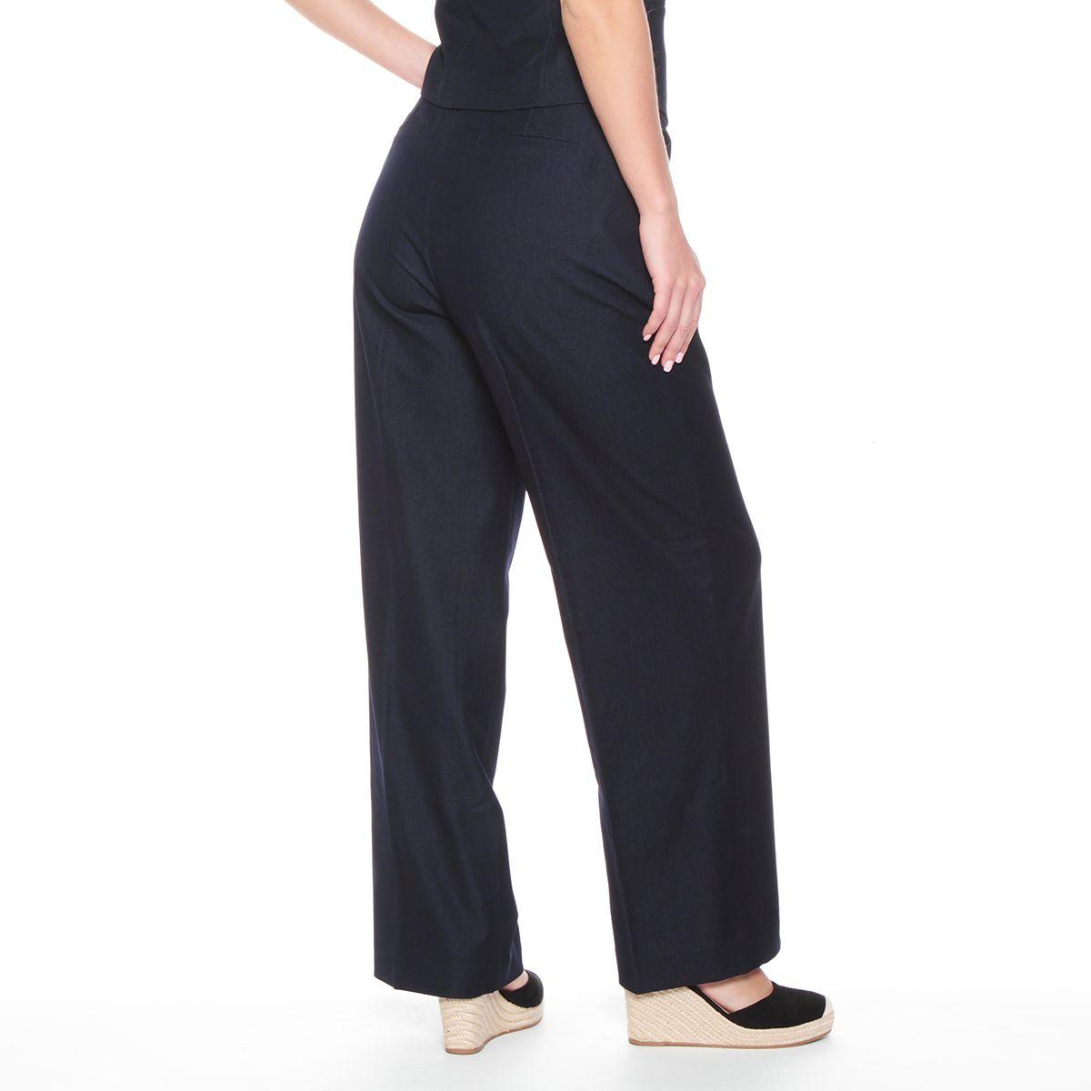 Pantalon Tio Alto Pretina Basica Con Bolsillo Y Pinzas-1