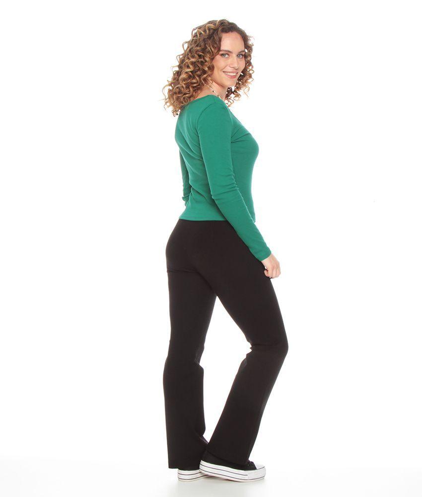 Polera Manga Larga Escotada Solid-4