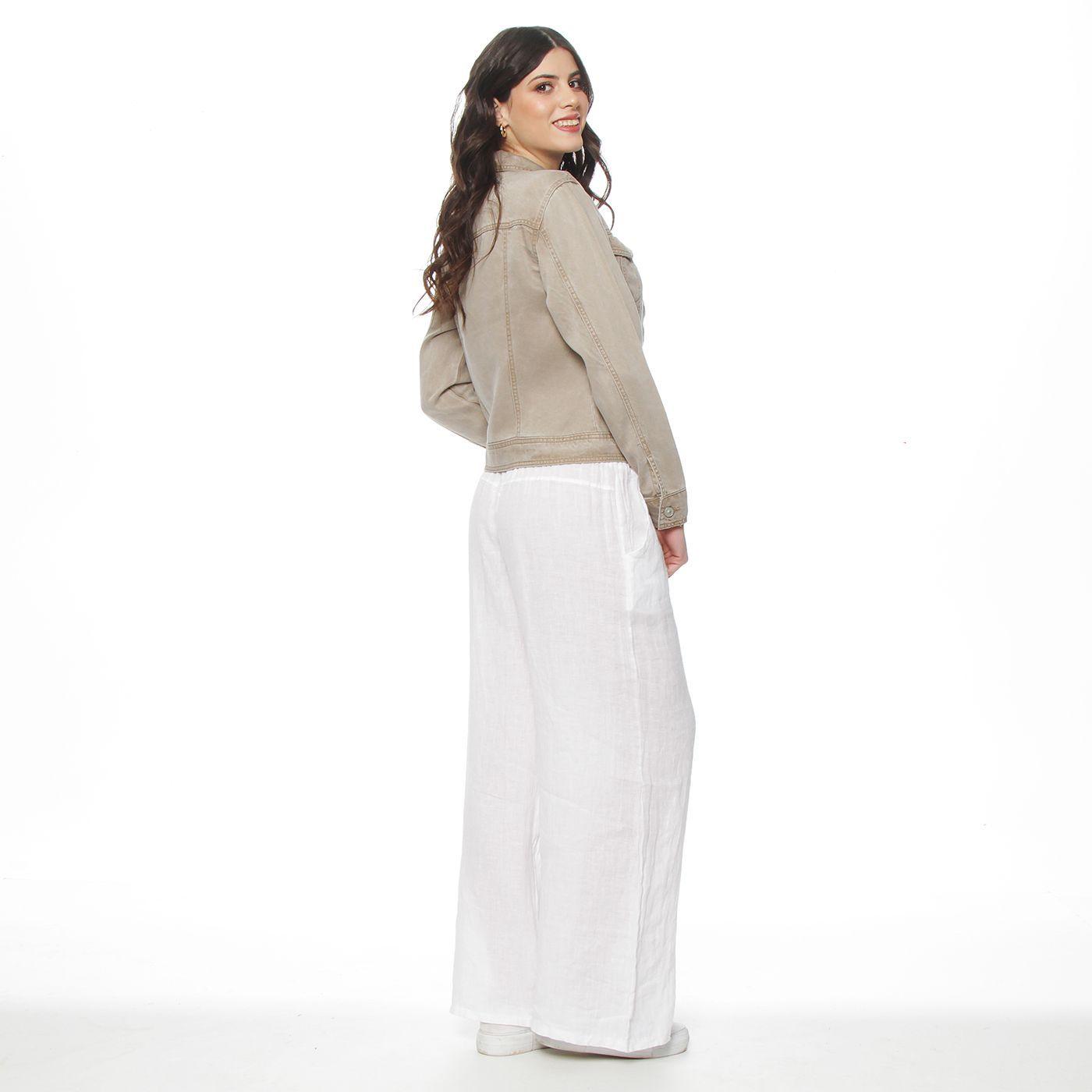 Chaqueta Manga Larga Lyocell Abotonado En Delantero Y Bolsillo-7