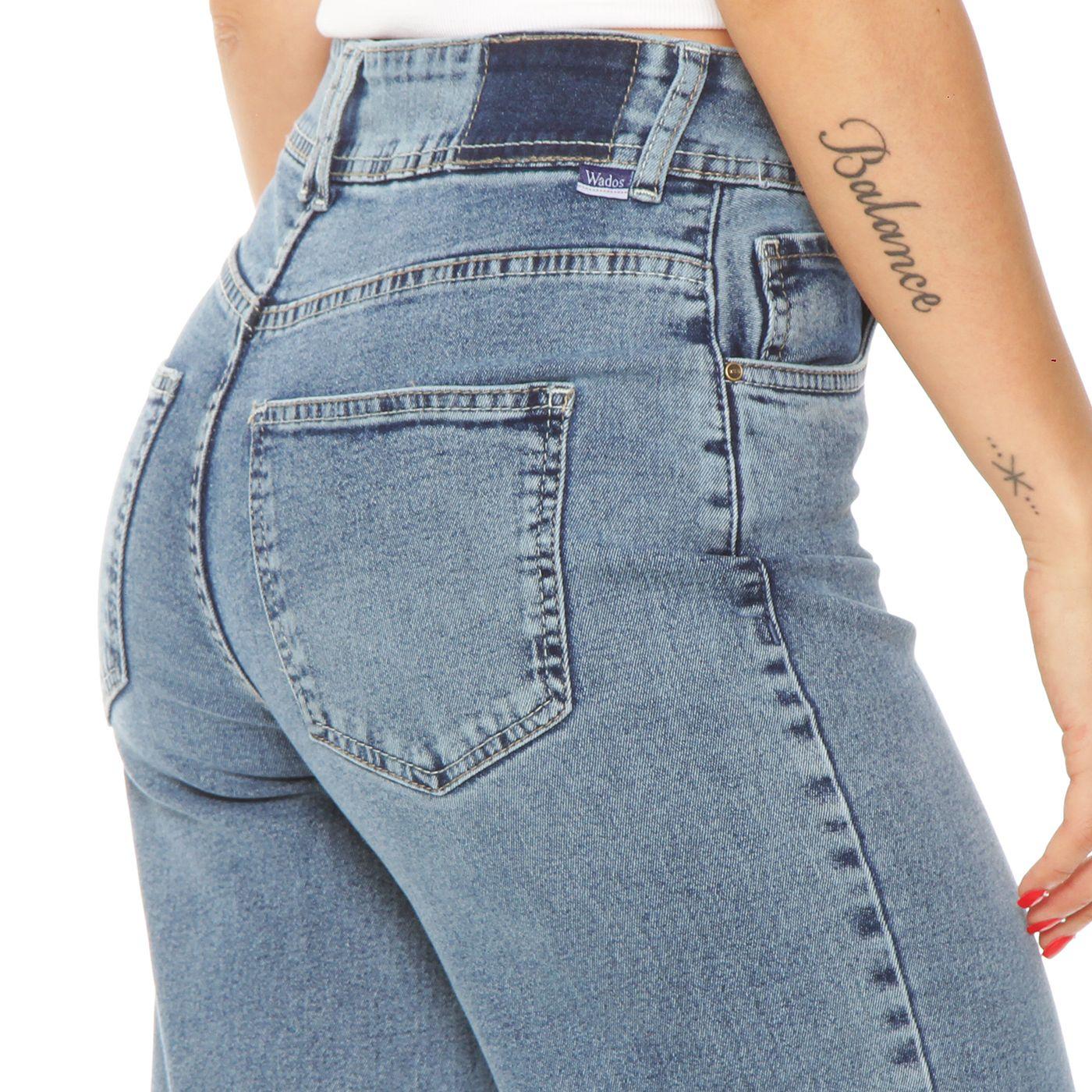 Jeans Balloon Tiro Alto Pretina Basica 1 Boton-4